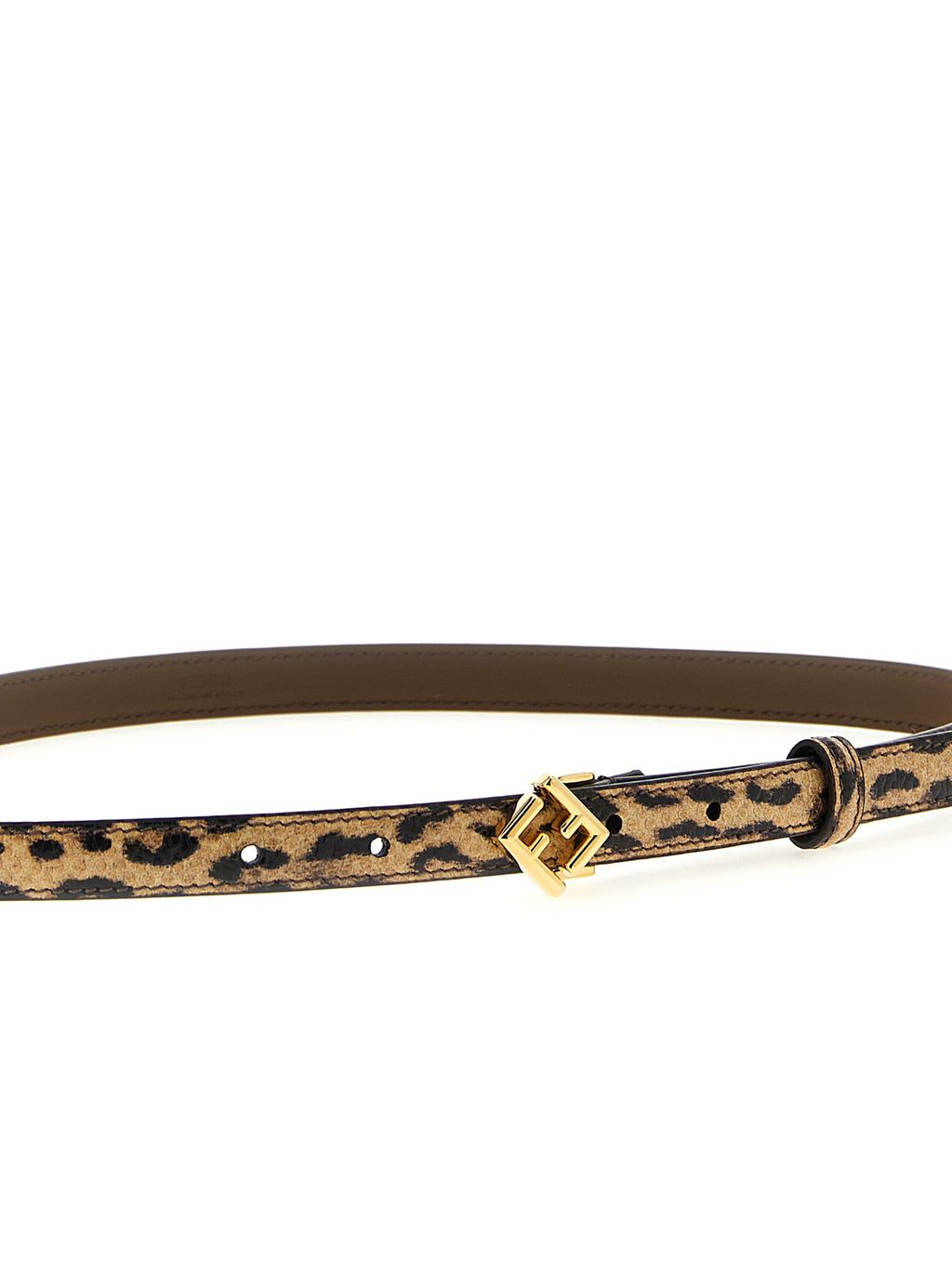 Multicolor Karung Snake Leather FF Diamonds Belt