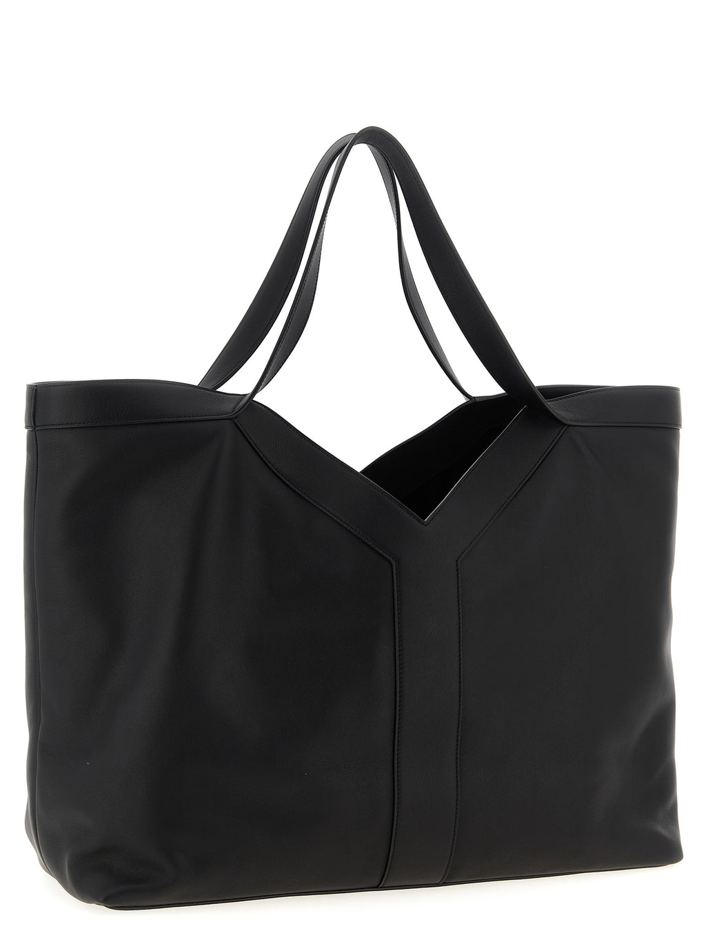 Large Calfskin Leather Shopping Bag
