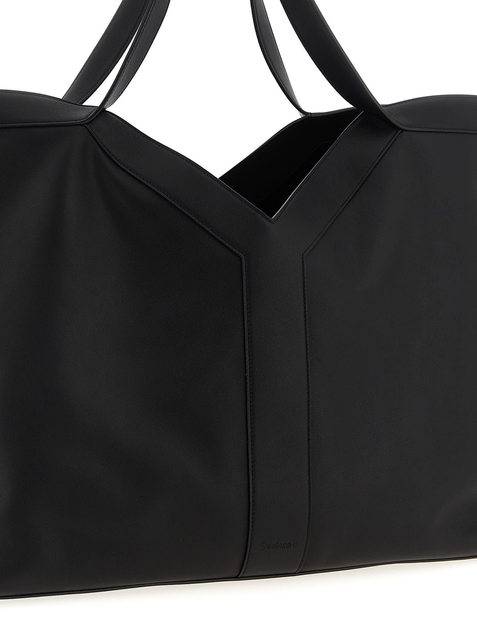 Large Calfskin Leather Shopping Bag