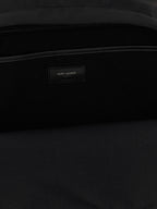 Black Polyamide Backpack with Leather Inserts