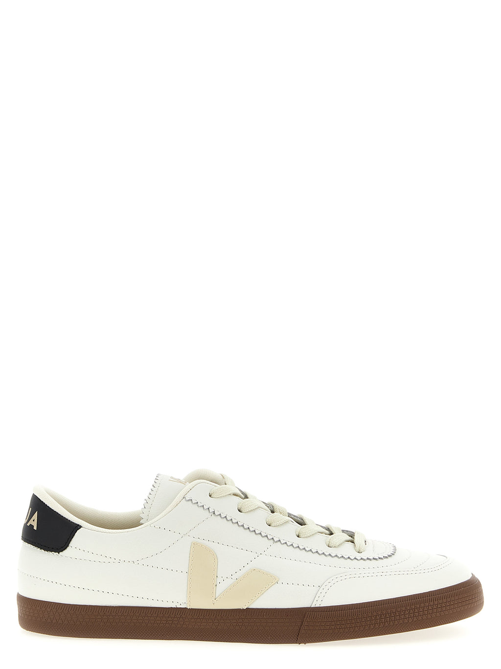 Bicolor Organic Traced Leather Panenka Sneakers