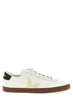 Bicolor Organic Traced Leather Panenka Sneakers
