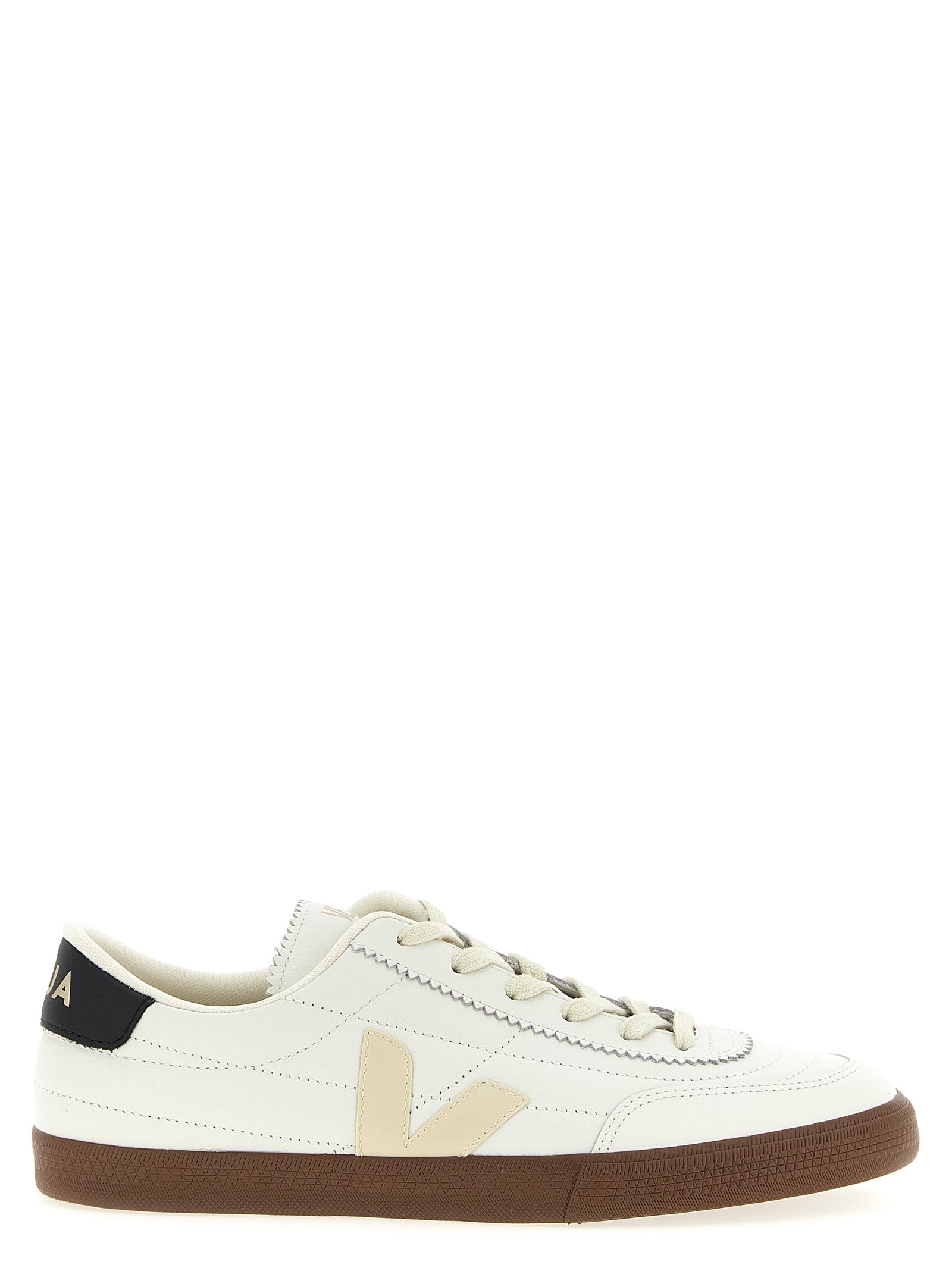 Bicolor Organic Traced Leather Panenka Sneakers