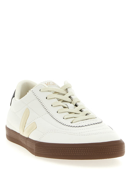 Bicolor Organic Traced Leather Panenka Sneakers