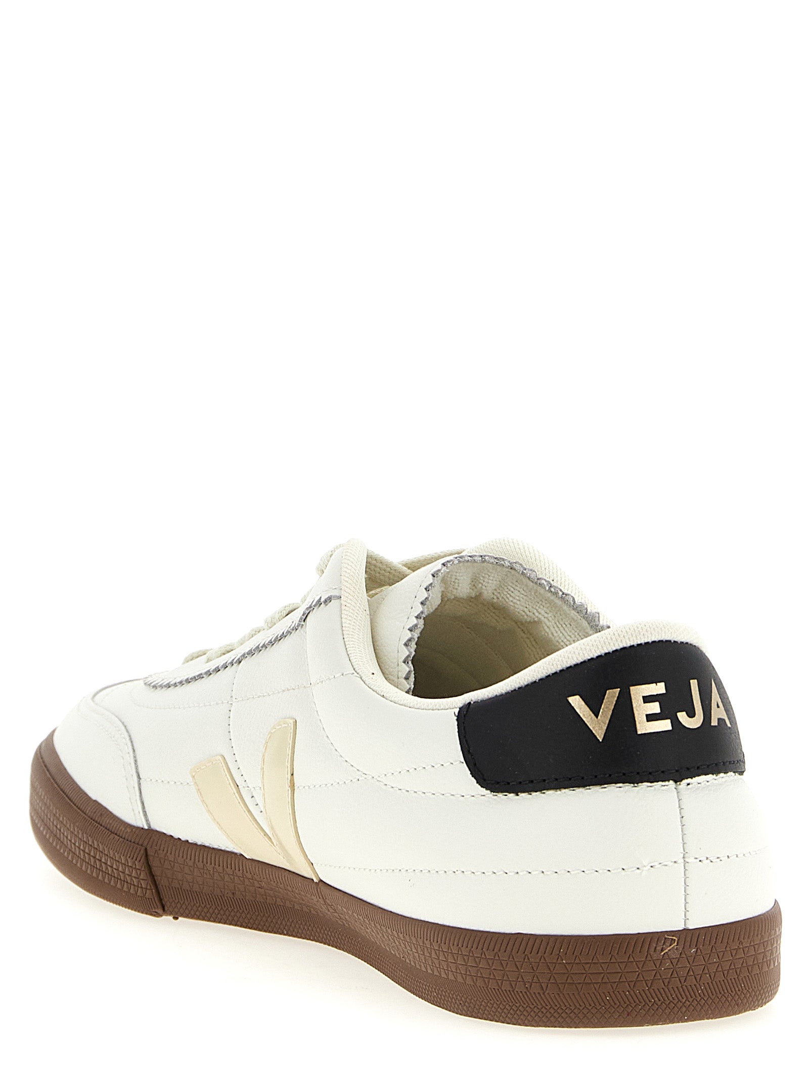 Bicolor Organic Traced Leather Panenka Sneakers