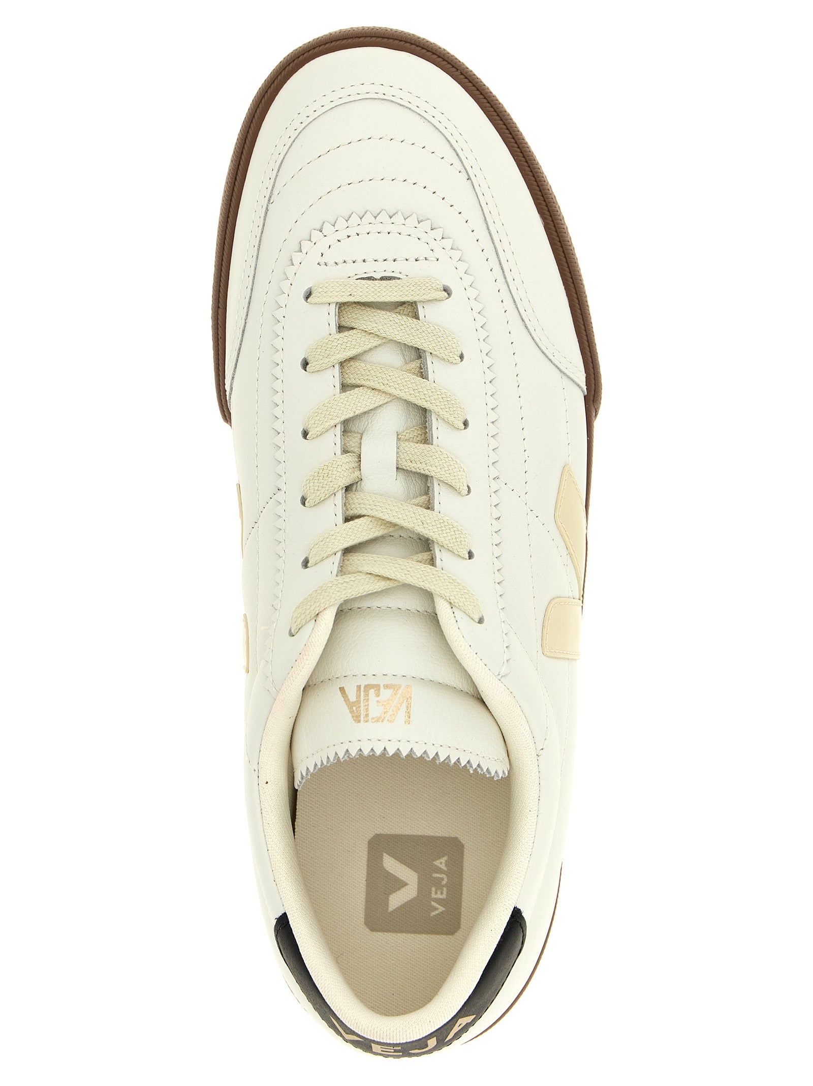 Bicolor Organic Traced Leather Panenka Sneakers