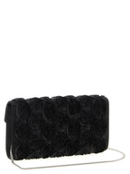 Black Satin Efflorescence Clutch