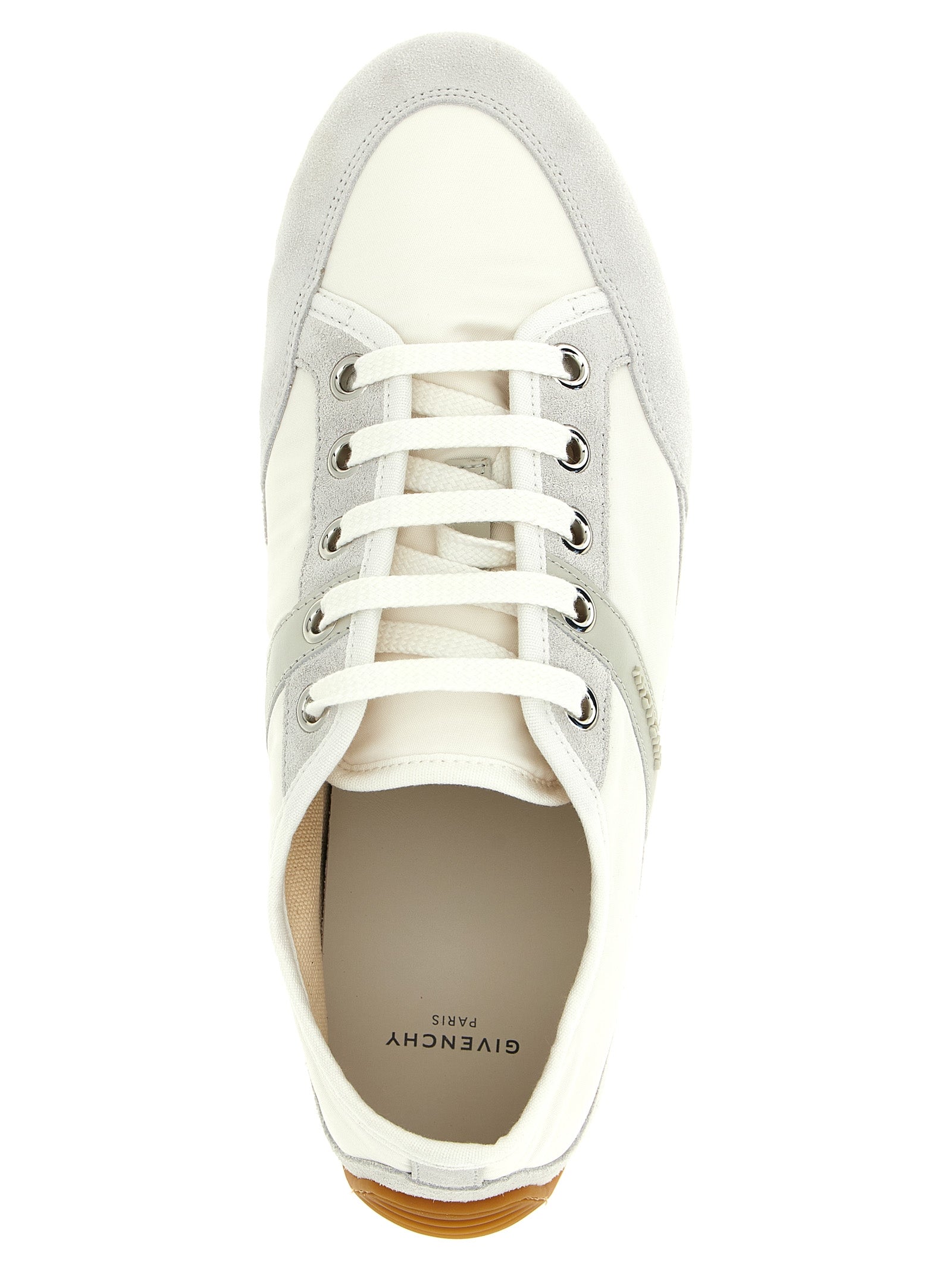 White Polyamide Low Top Sneakers