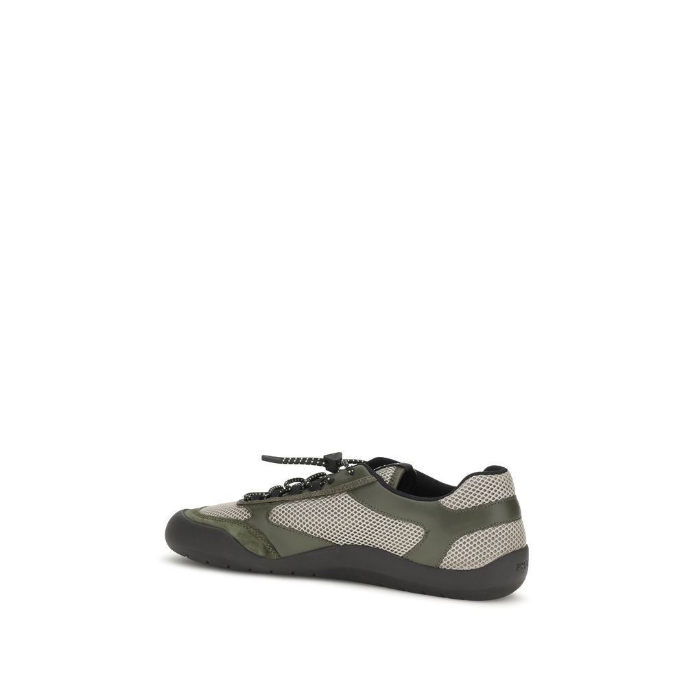 Bicolor Polyester Athletic Sneakers