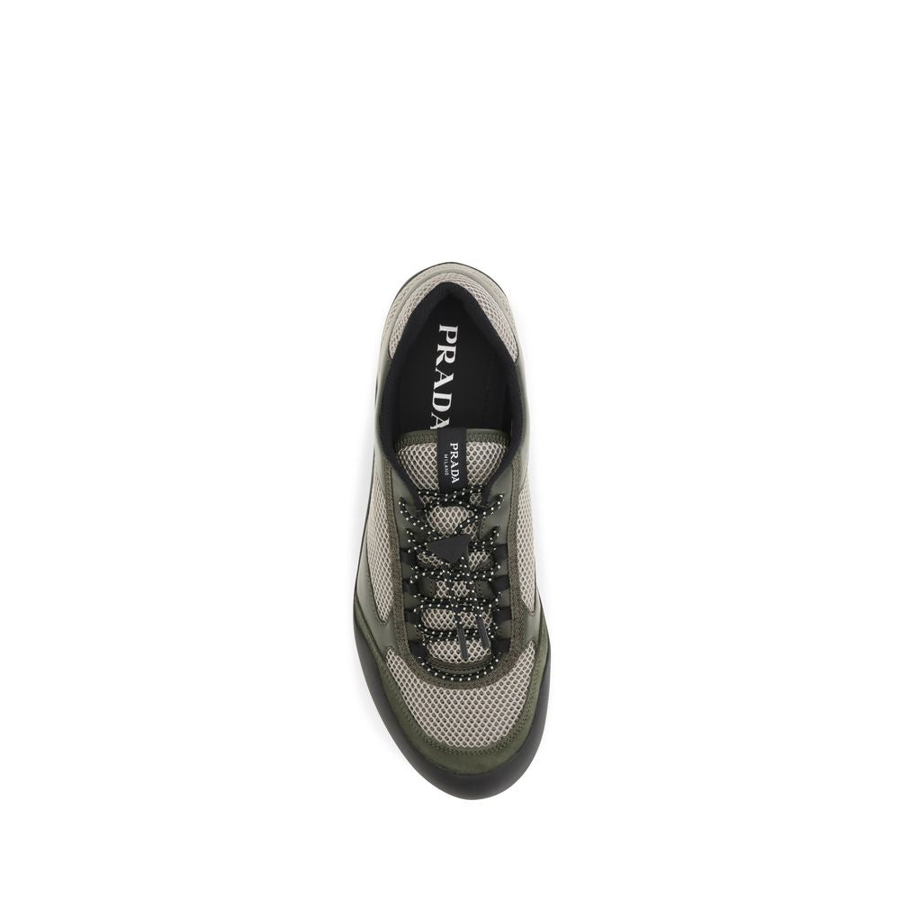 Bicolor Polyester Athletic Sneakers