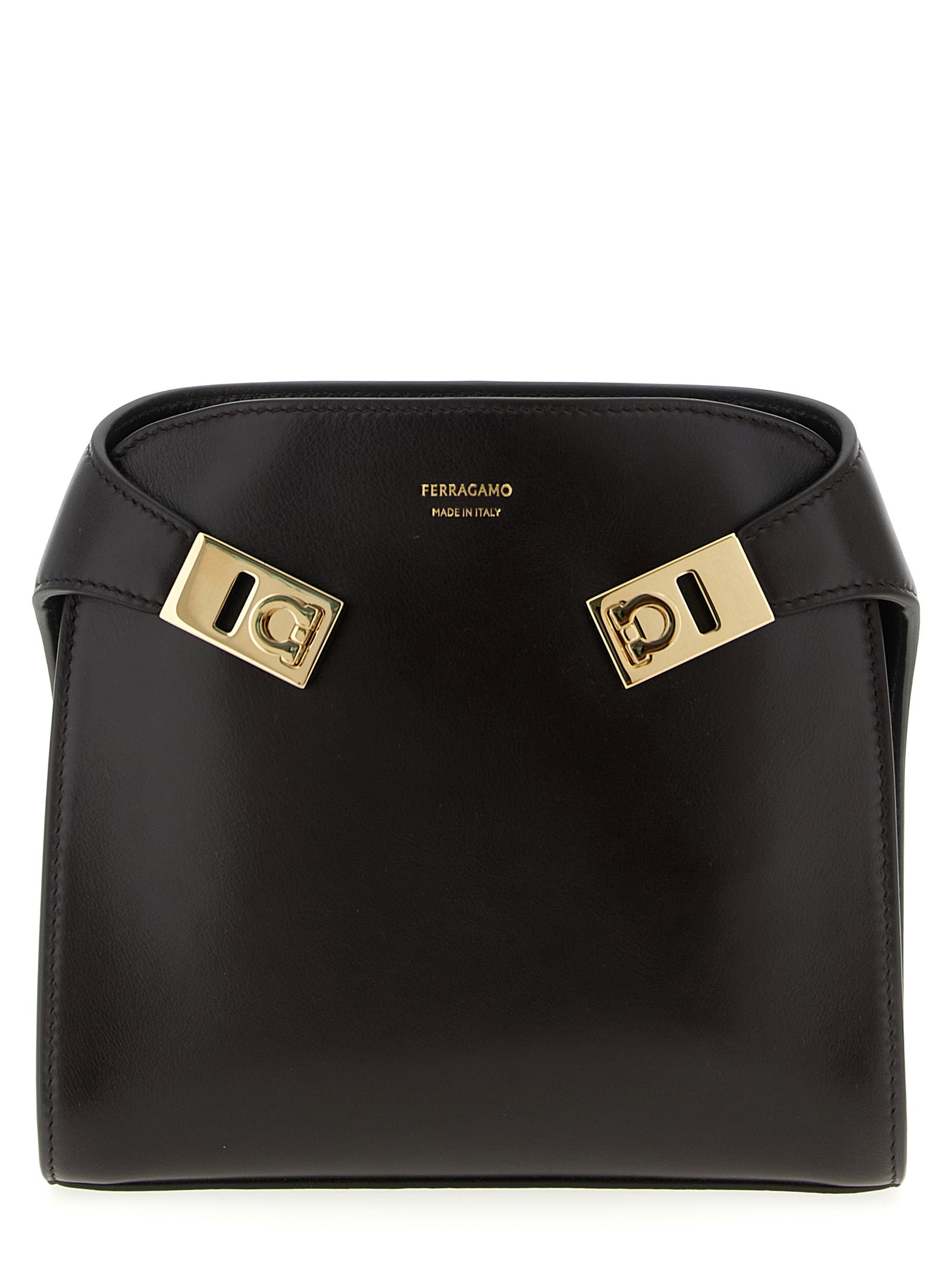 Hug BB S’ Brown Calfskin Crossbody Bag