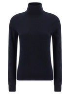 Blue Standard Turtleneck Cardigan
