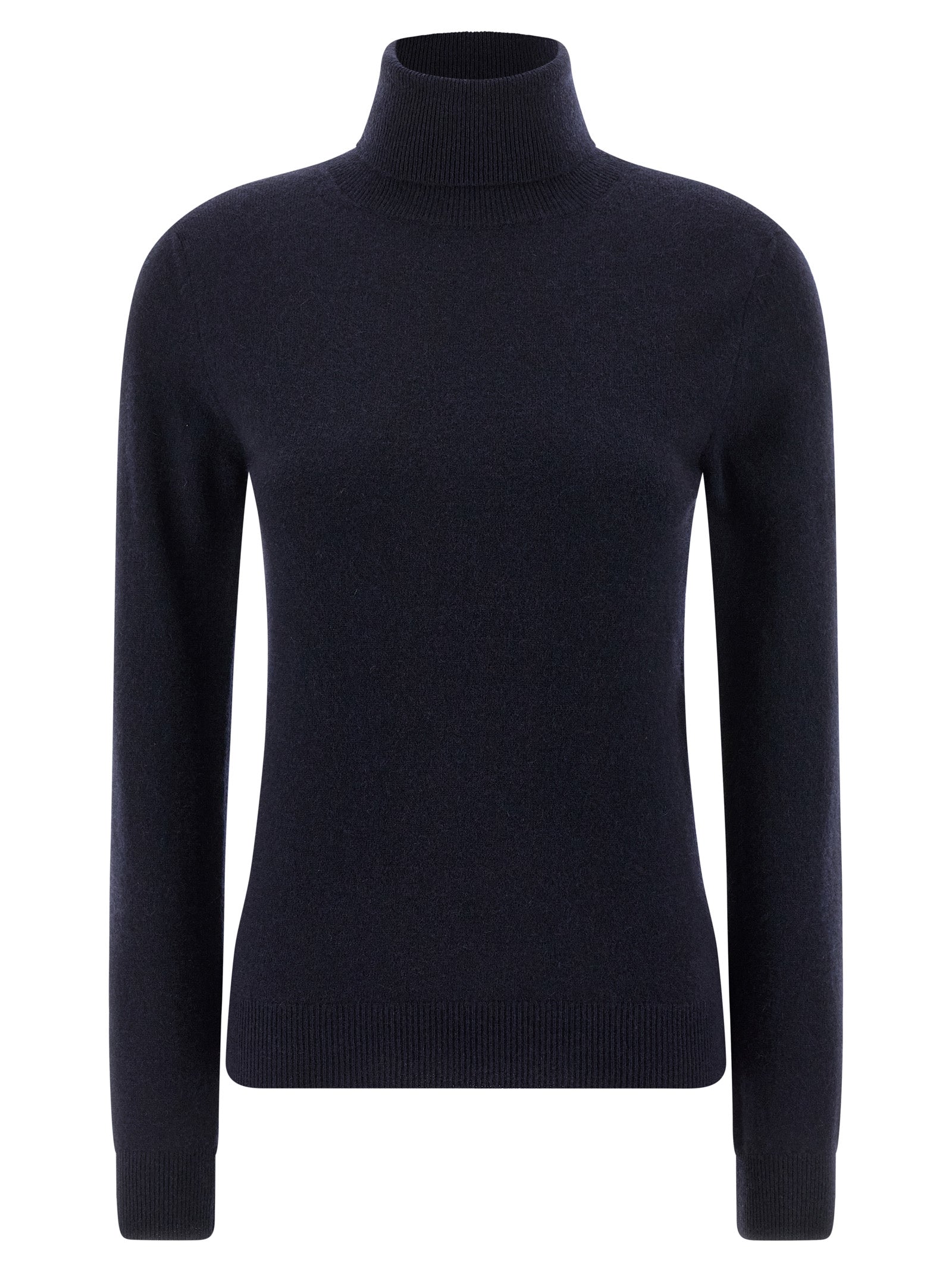 Blue Standard Turtleneck Cardigan