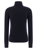 Blue Standard Turtleneck Cardigan
