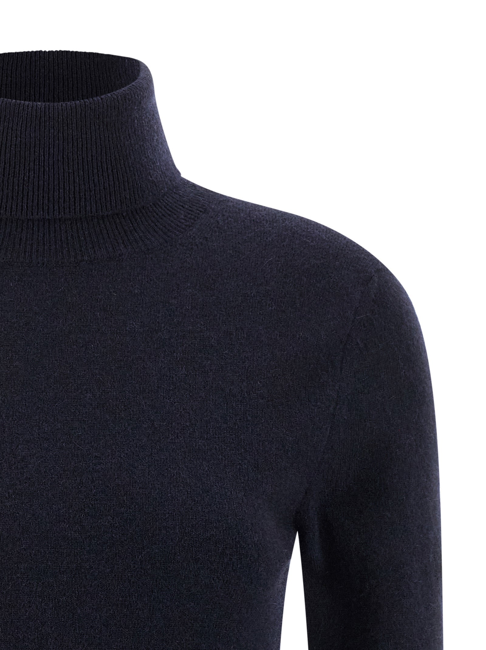 Blue Standard Turtleneck Cardigan