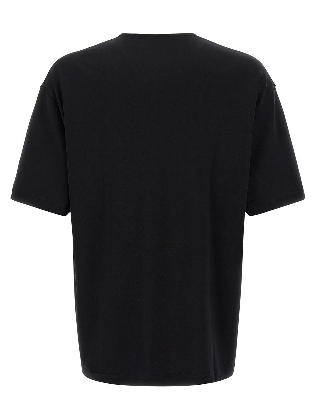Black Cotton Silk Interlock T-Shirt