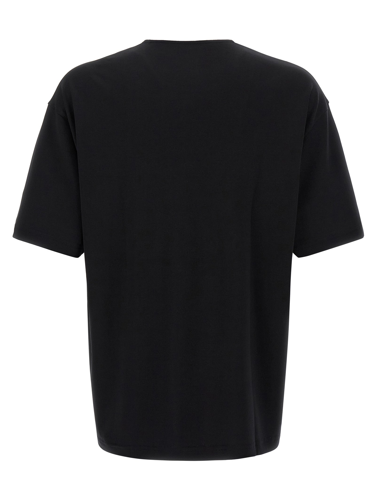 Black Cotton Silk Interlock T-Shirt