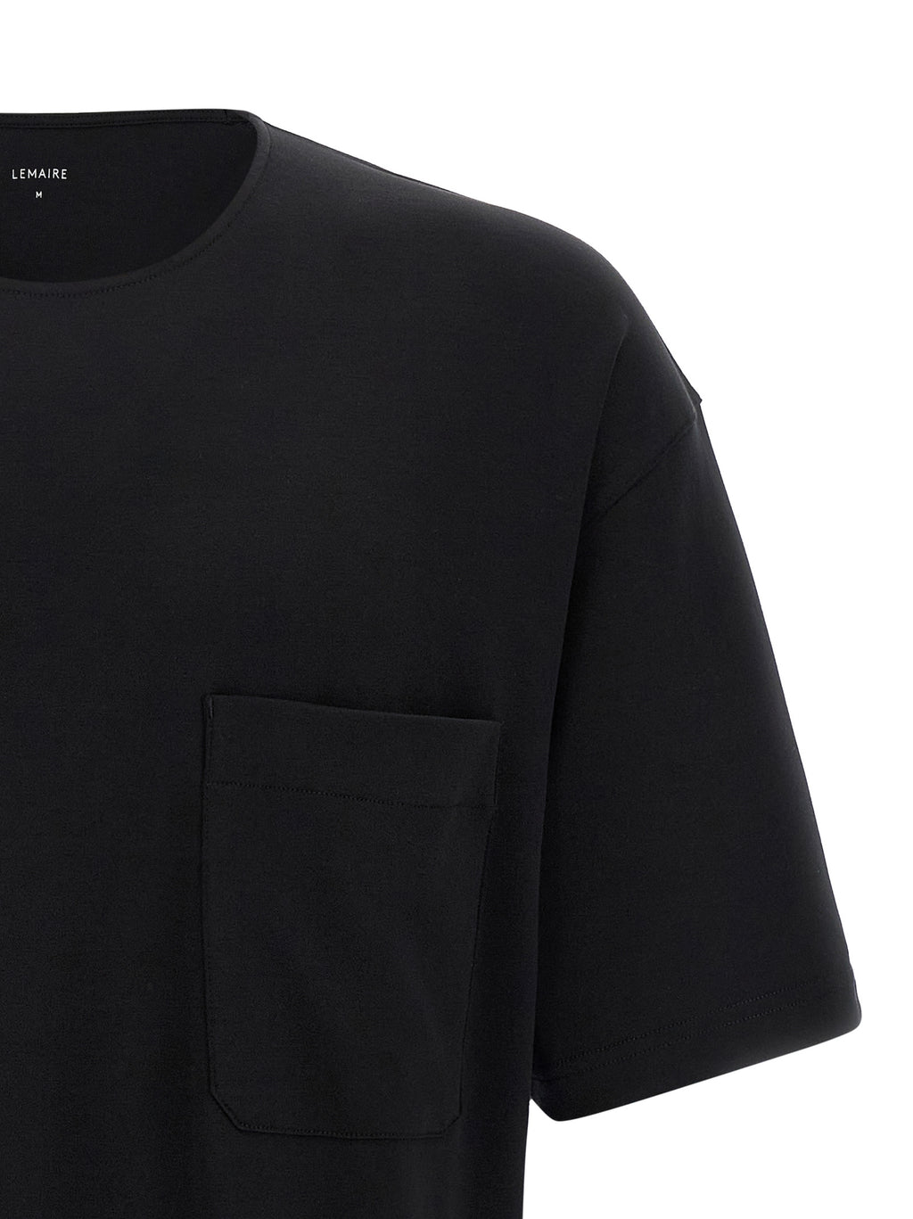 Black Cotton Silk Interlock T-Shirt