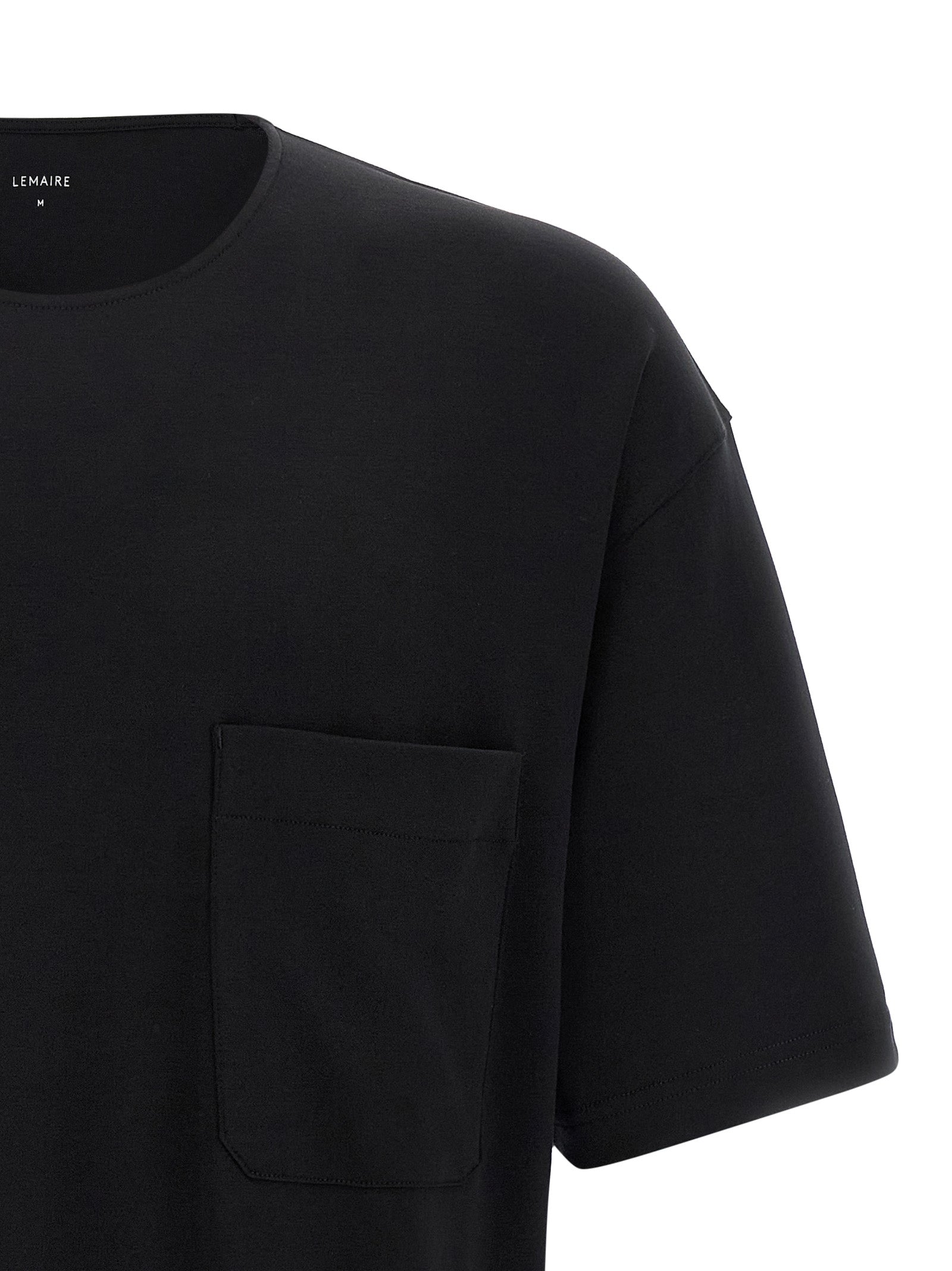 Black Cotton Silk Interlock T-Shirt