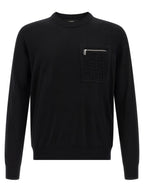 Black Virgin Wool Cardigan