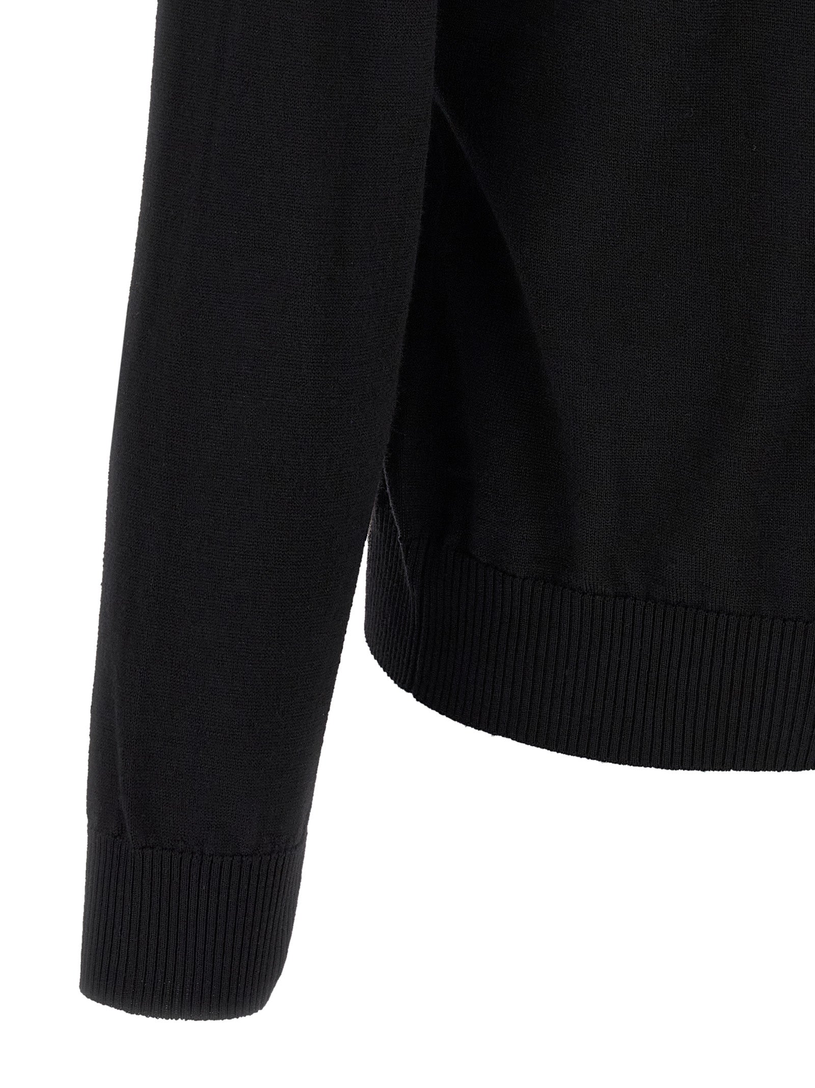 Black Virgin Wool Cardigan