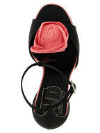 Rose Vivier Satin & Silk Blend Sandals