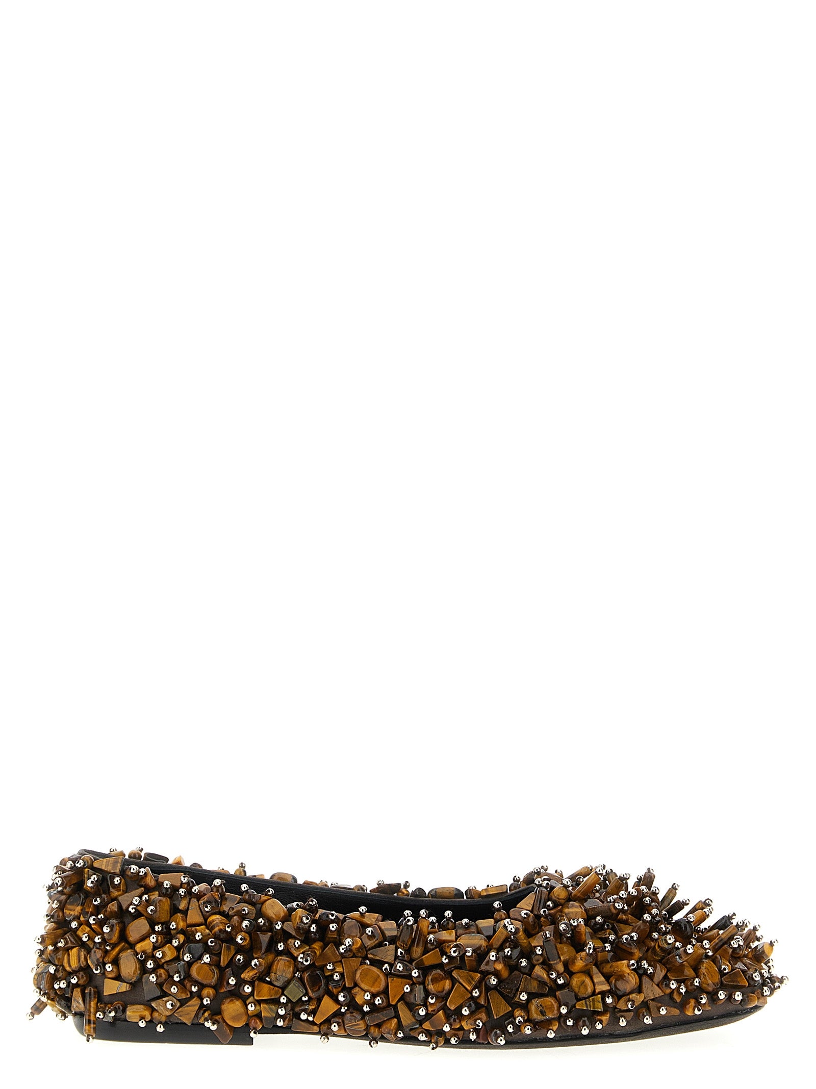 Viscose Silk Embroidered Ballet Flats