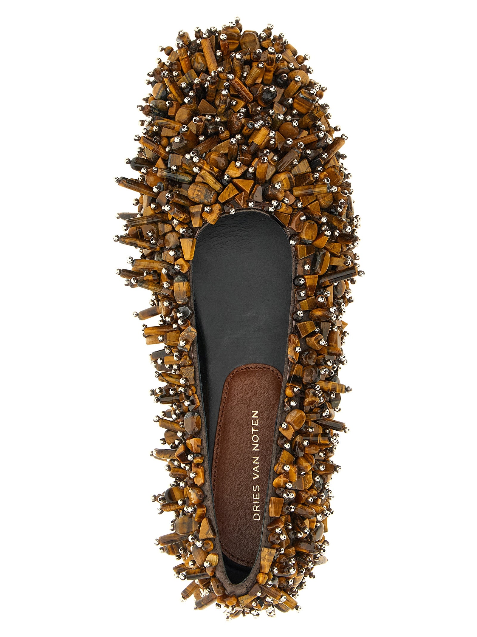 Viscose Silk Embroidered Ballet Flats