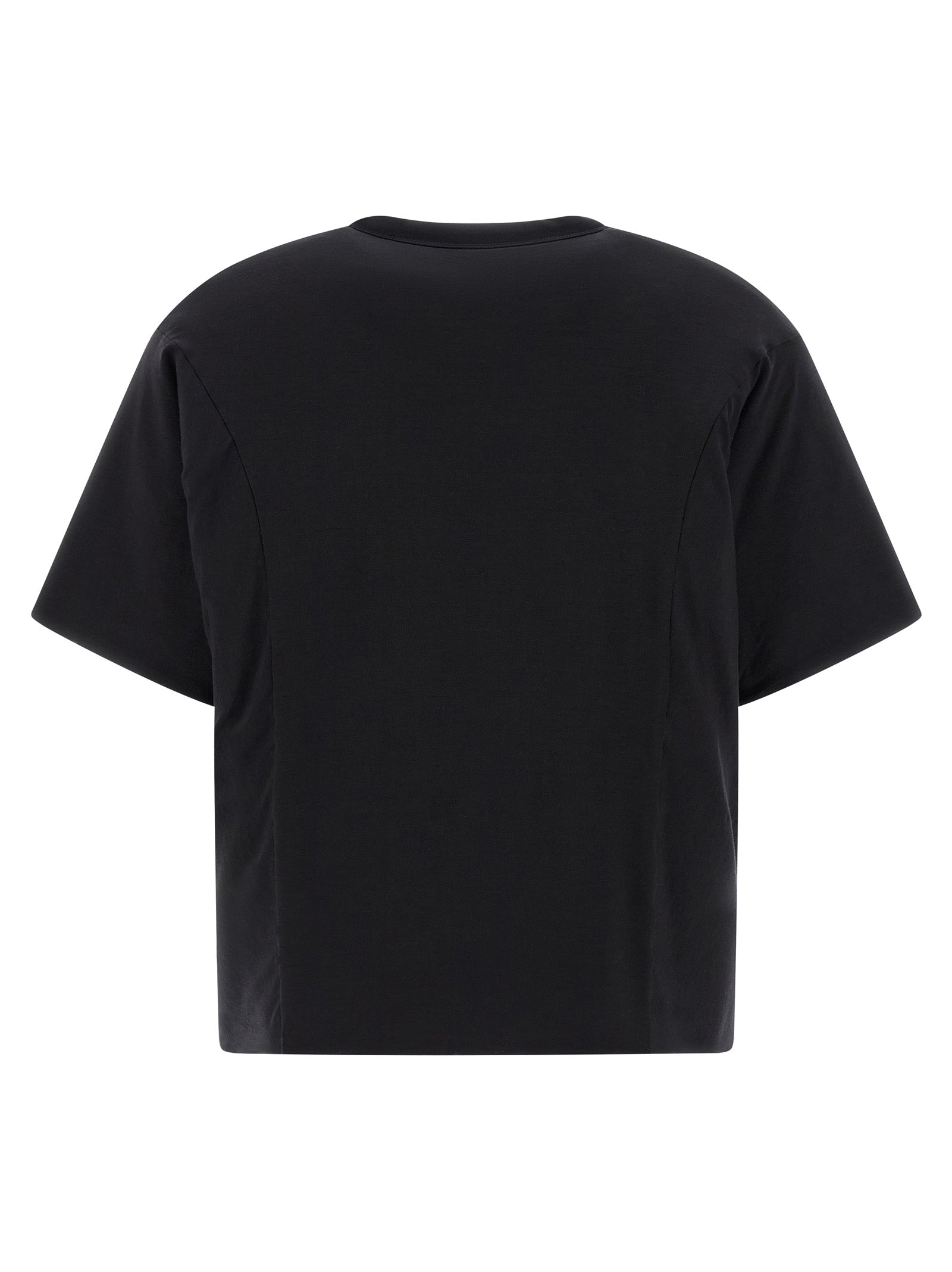 Black Lyocell Padded T-Shirt