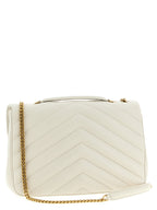 Large Loulou Shoulder Bag in Beige Lamb Leather
