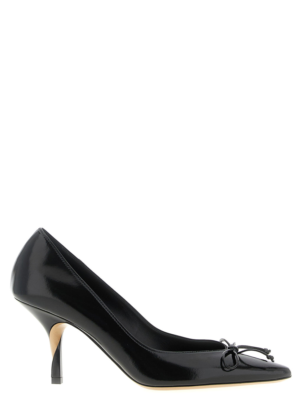 Black Cowhide High Heel Pumps