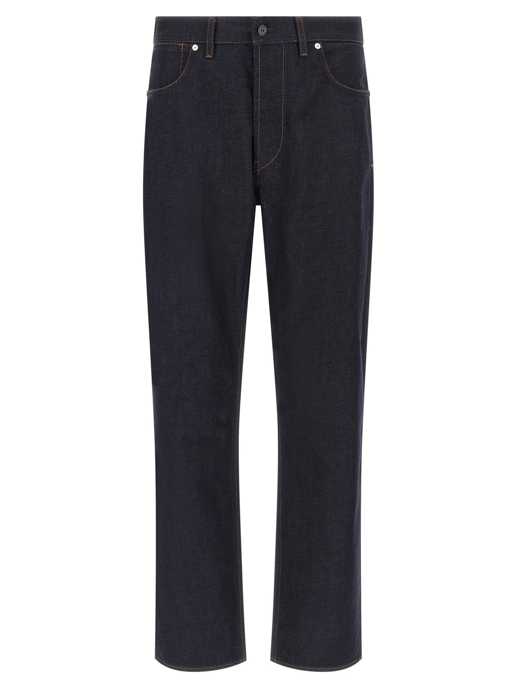 Indigo Denim-Rinsed Straight-Leg Jeans, Organic Cotton
