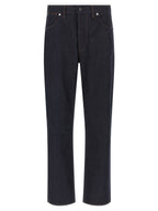 Indigo Denim-Rinsed Straight-Leg Jeans, Organic Cotton