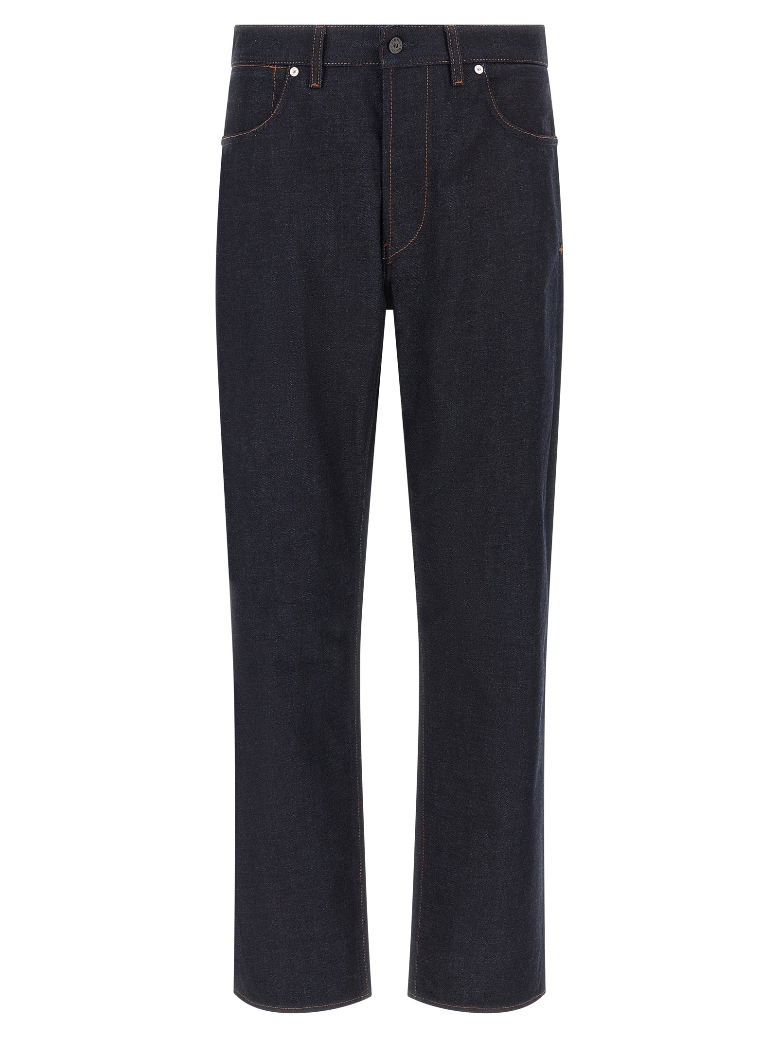 Indigo Denim-Rinsed Straight-Leg Jeans, Organic Cotton