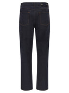 Indigo Denim-Rinsed Straight-Leg Jeans, Organic Cotton