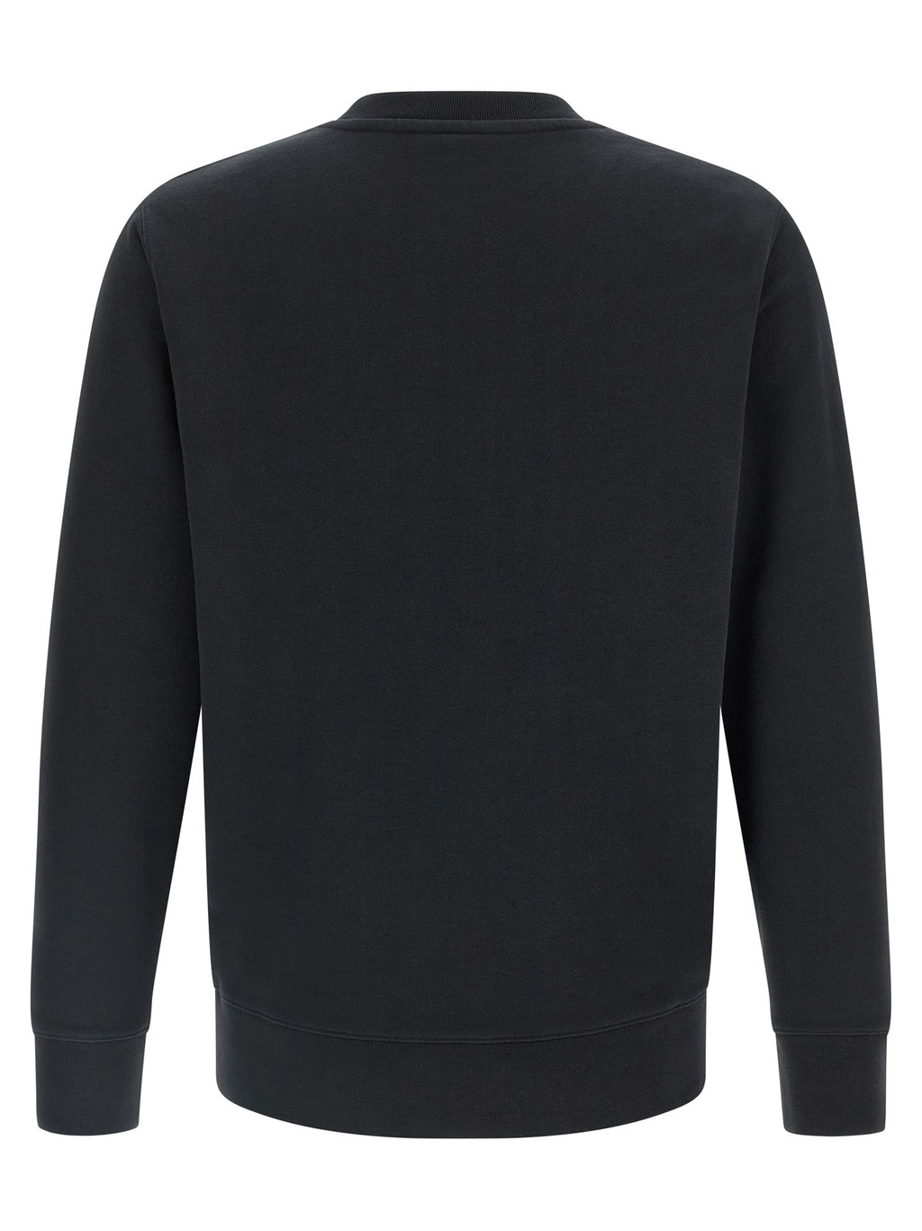 Black Cotton Sweatshirt with Fox Head Patch