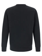 Black Cotton Sweatshirt with Fox Head Patch
