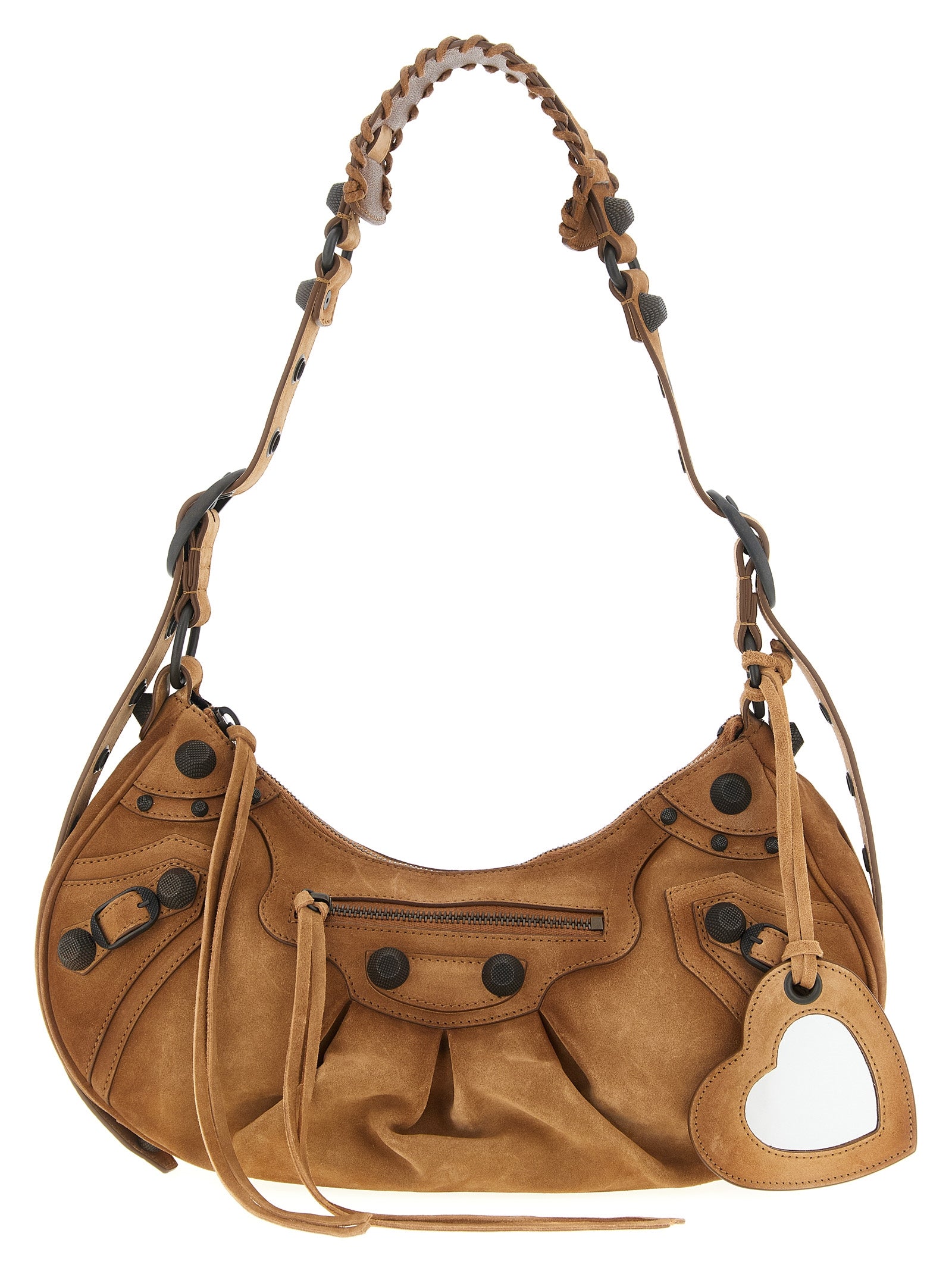 Brown Calfskin Le Cagole S Shoulder Bag