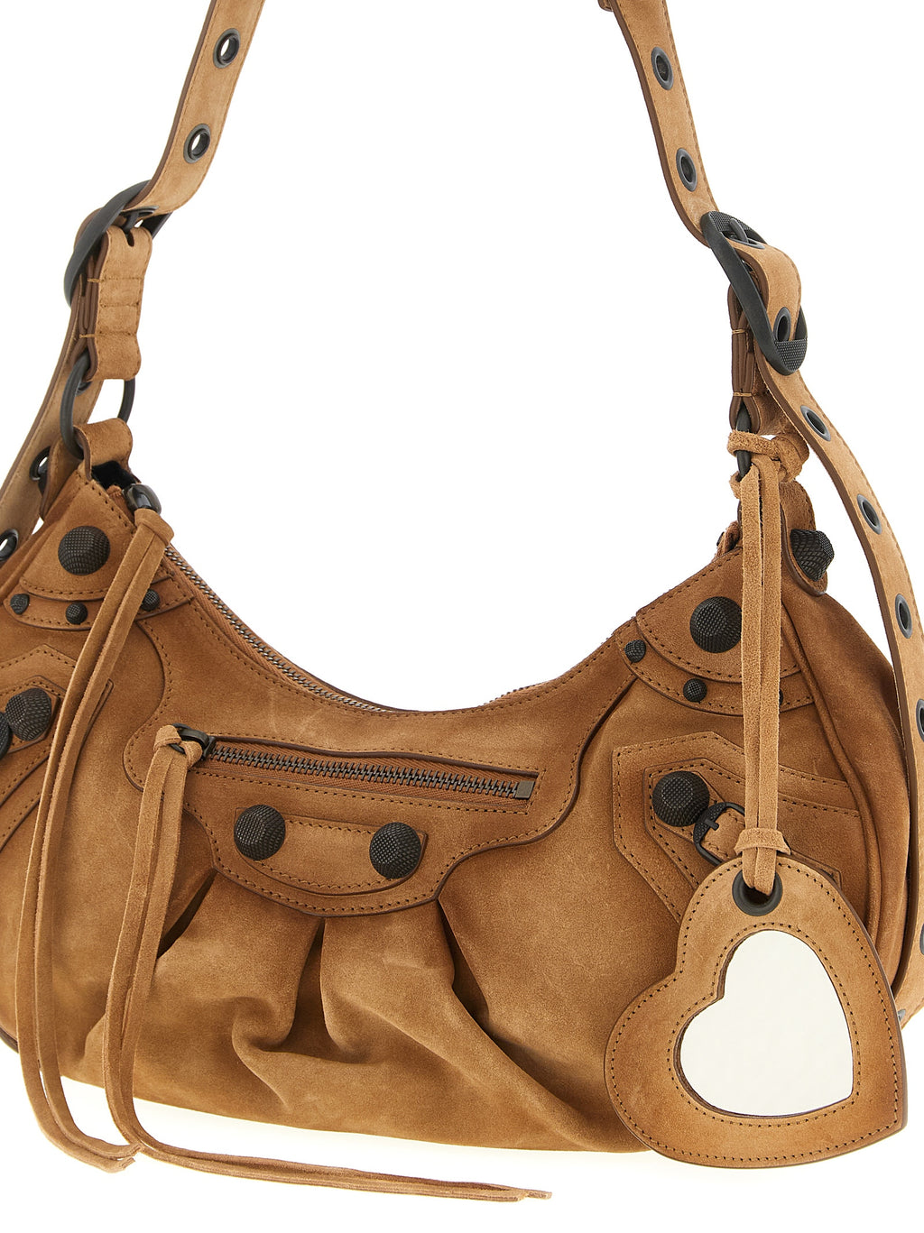 Brown Calfskin Le Cagole S Shoulder Bag