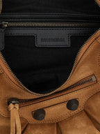 Brown Calfskin Le Cagole S Shoulder Bag