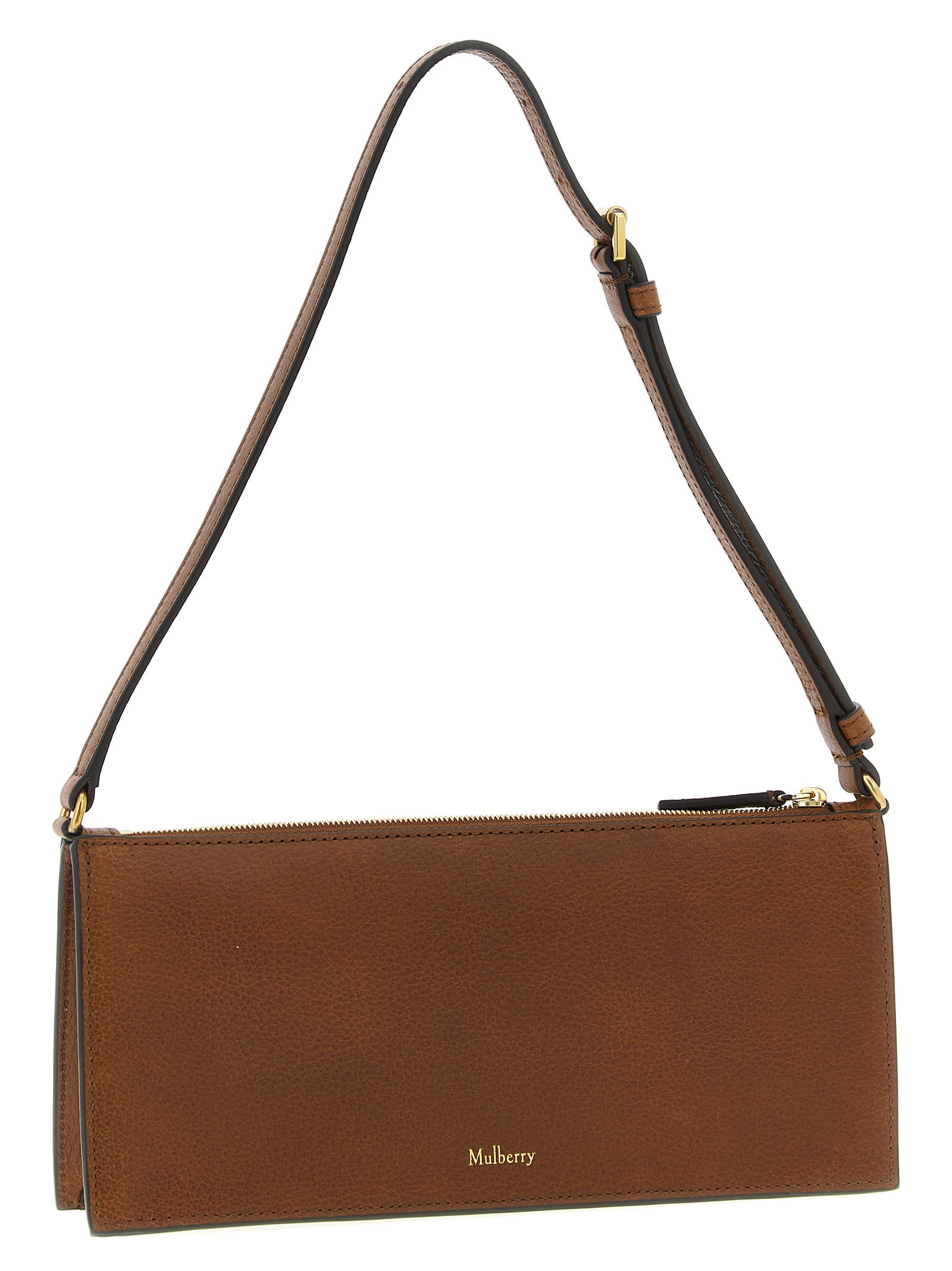 Brown Calfskin Shoulder Bag