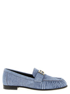 Light Blue Calfskin Baguette Loafers