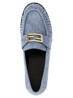 Light Blue Calfskin Baguette Loafers