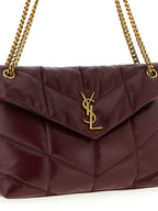 Bordeaux Calfskin Puffer Nappa Shoulder Bag