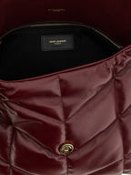 Bordeaux Calfskin Puffer Nappa Shoulder Bag