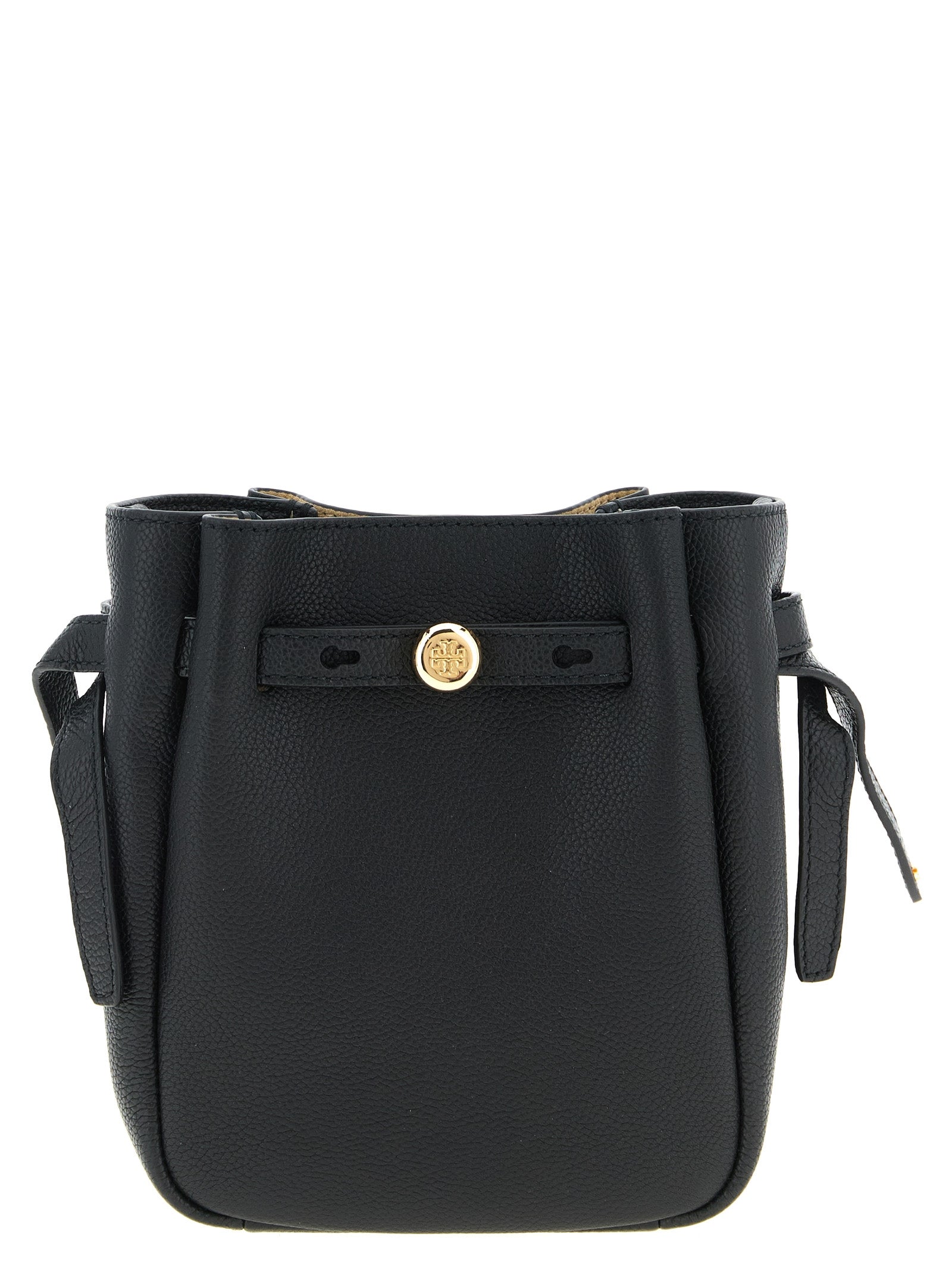 Black Cowhide Romy Bucket Bag