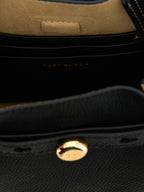 Black Cowhide Romy Bucket Bag