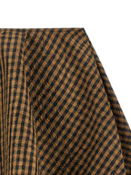 Mini Crinkled Taffetà Check Skirt in Recycled Polyester