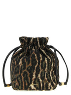 Brown Metallic Bou Bucket Pouch