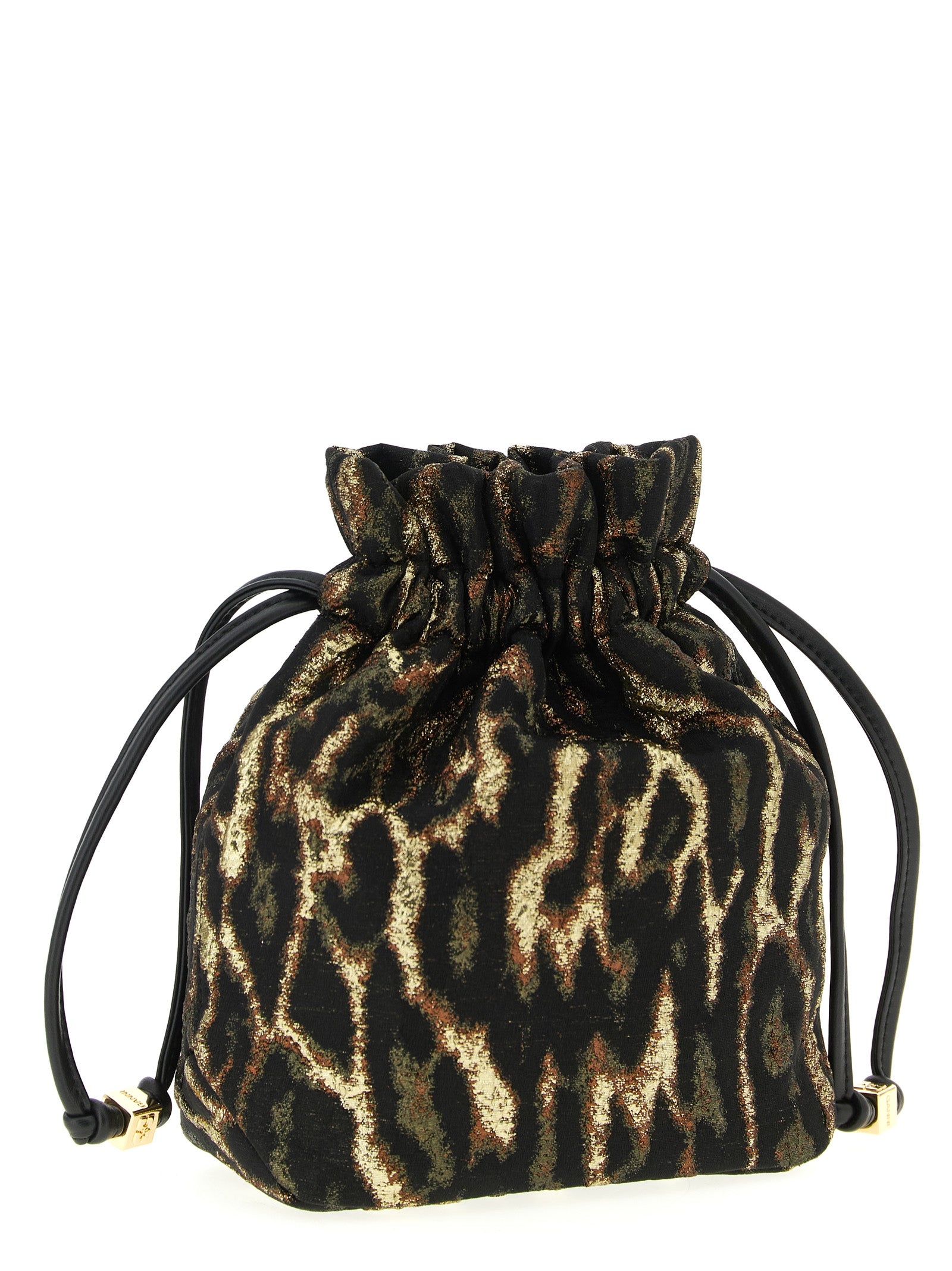 Brown Metallic Bou Bucket Pouch